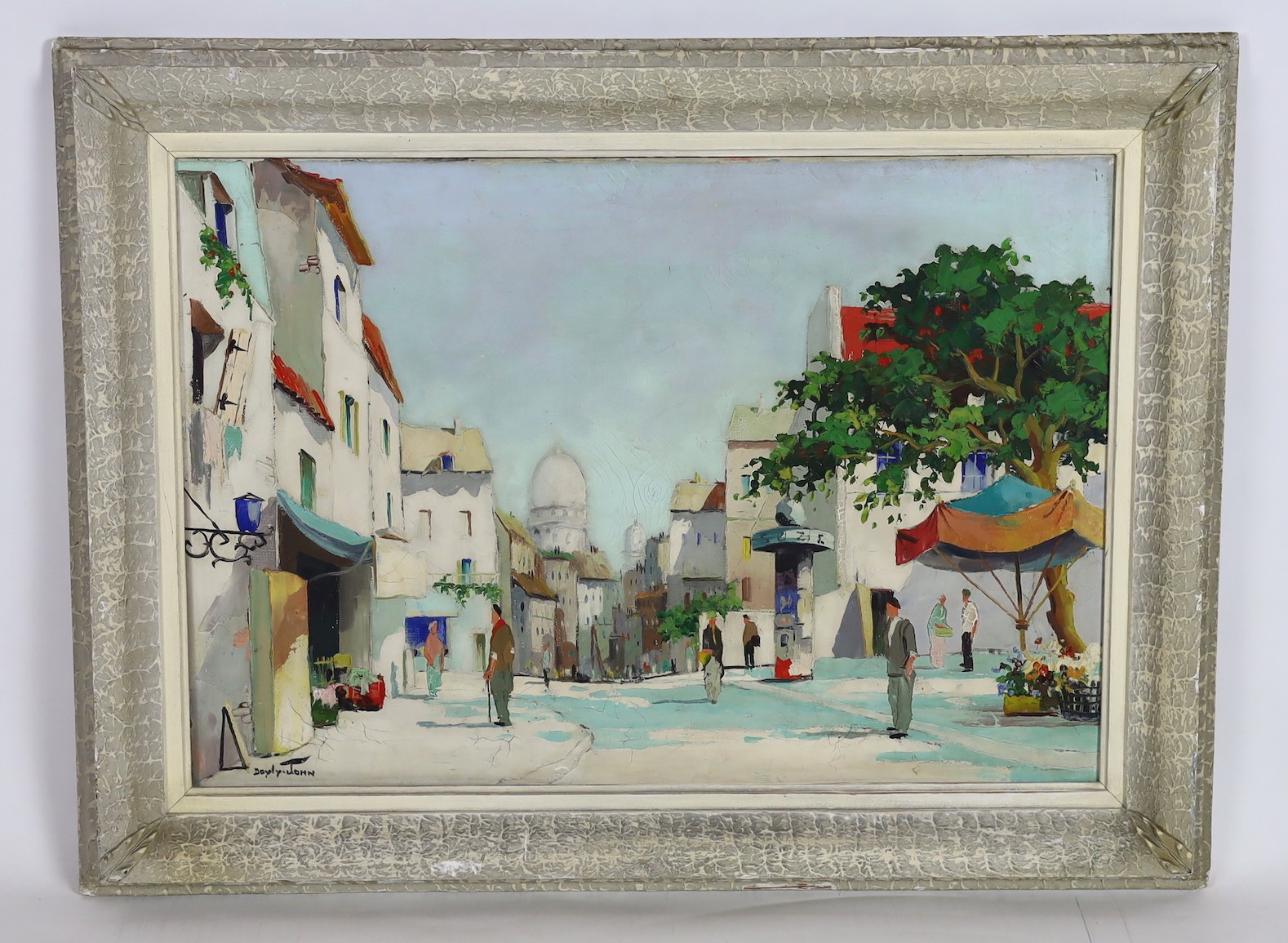 Cecil Rochfort D'Oyly John (British, 1906-1993), 'Place du Tertre, Paris', oil on canvas, 44 x 64cm